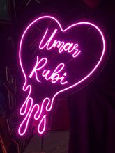 dripping heart (with name)  Neon Sign